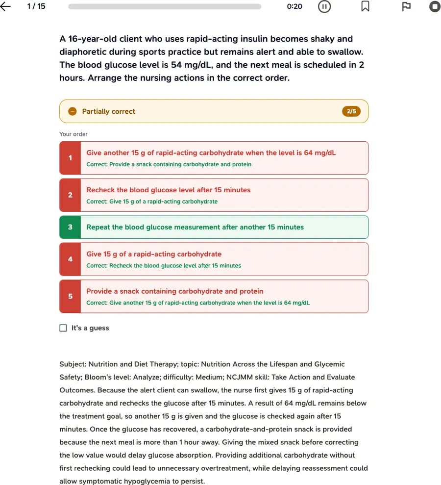 Ordering review with wrong key